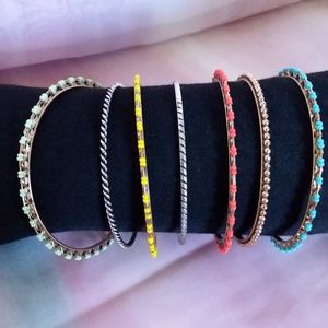Set of 7 Bangle Bracelets